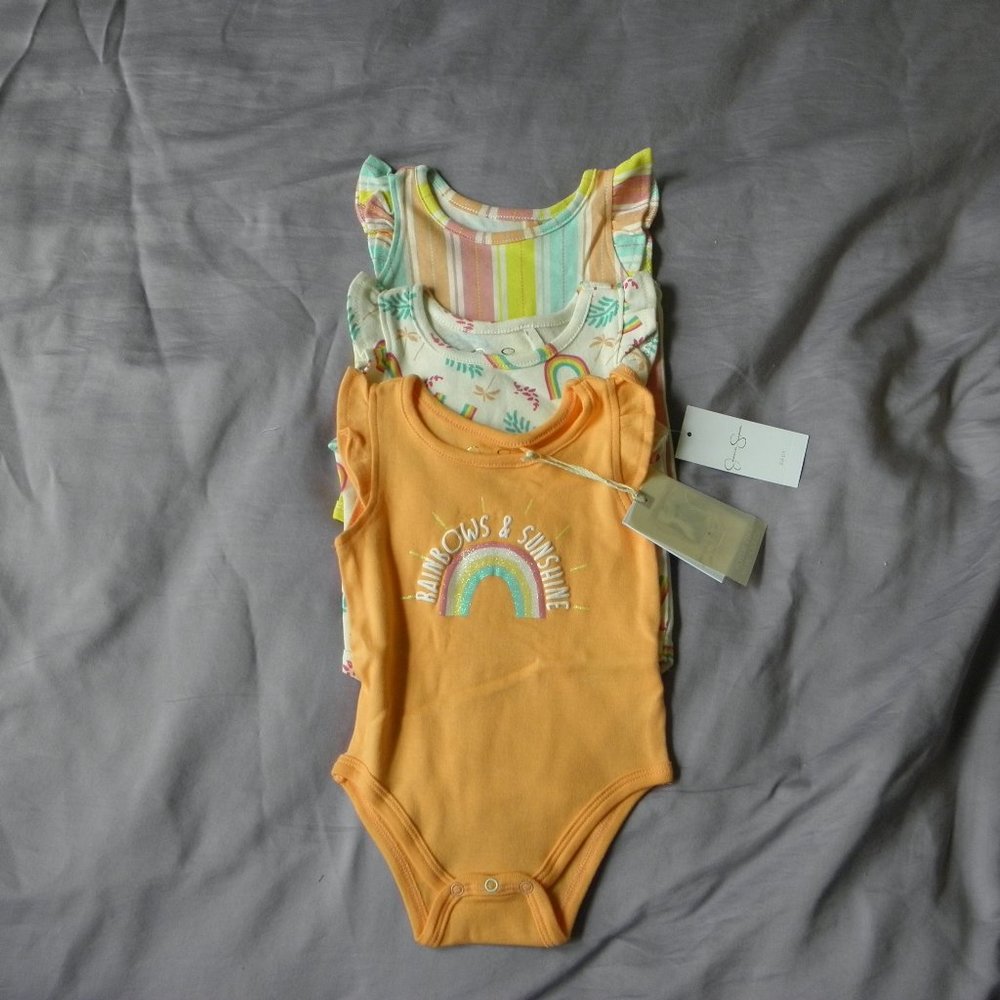 Brand New Jessica Simpson Baby Onesie Set of 3